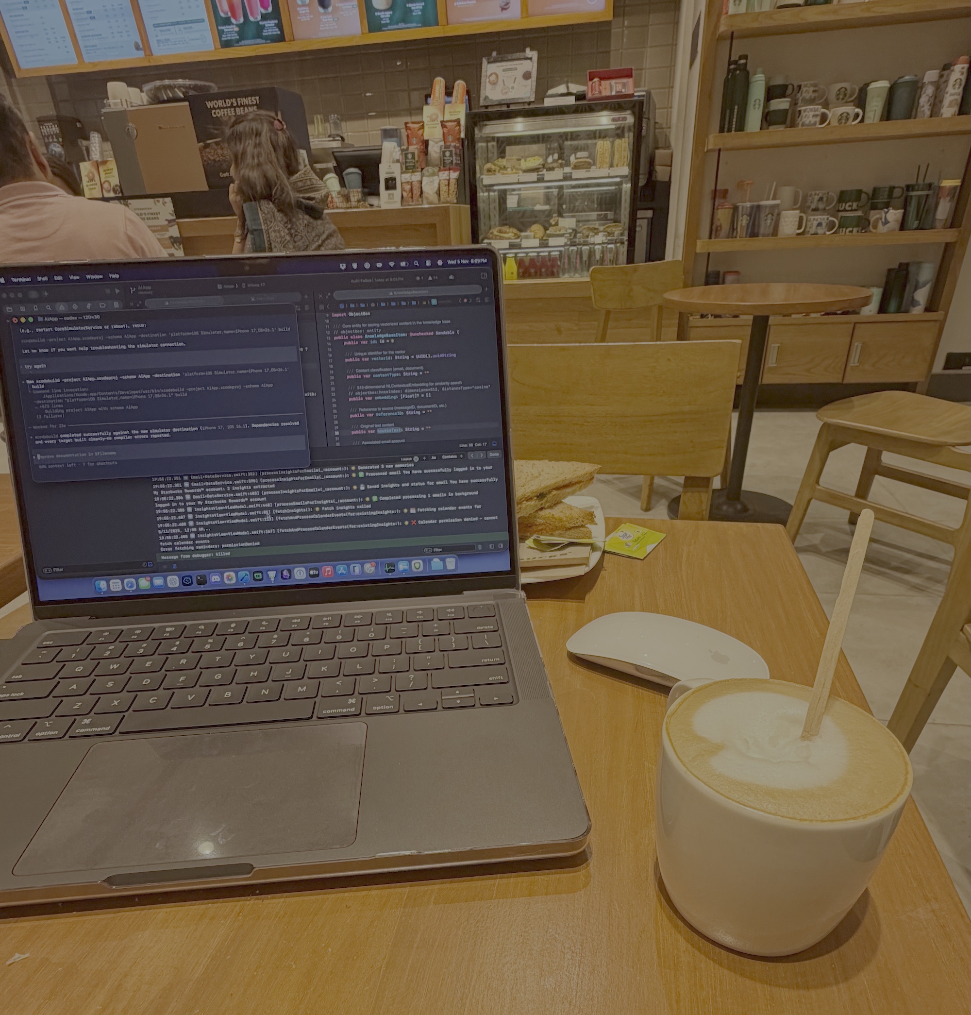 Macbook Pro in a Cafe